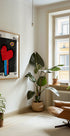 It's All Love Heart Grey Plakat - Posterbox