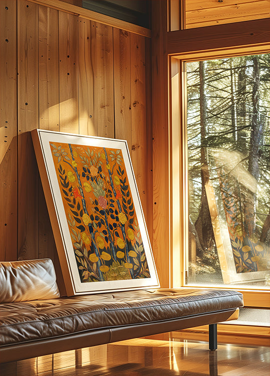 Autumn Botanical Pattern Poster - Posterbox