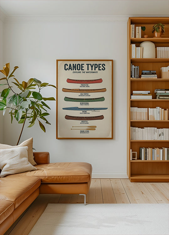 Canoe Types Guide Poster - Posterbox