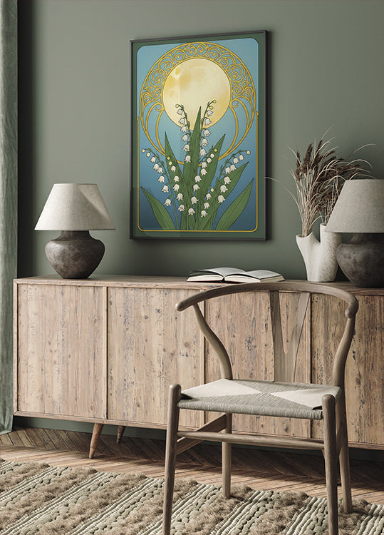 Art Nouveau Lily Poster - Posterbox
