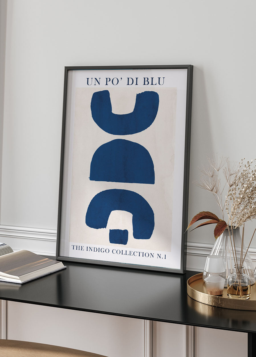 Blue Shapes Art Plakat - Posterbox.dk