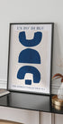 Blue Shapes Art Plakat - Posterbox.dk