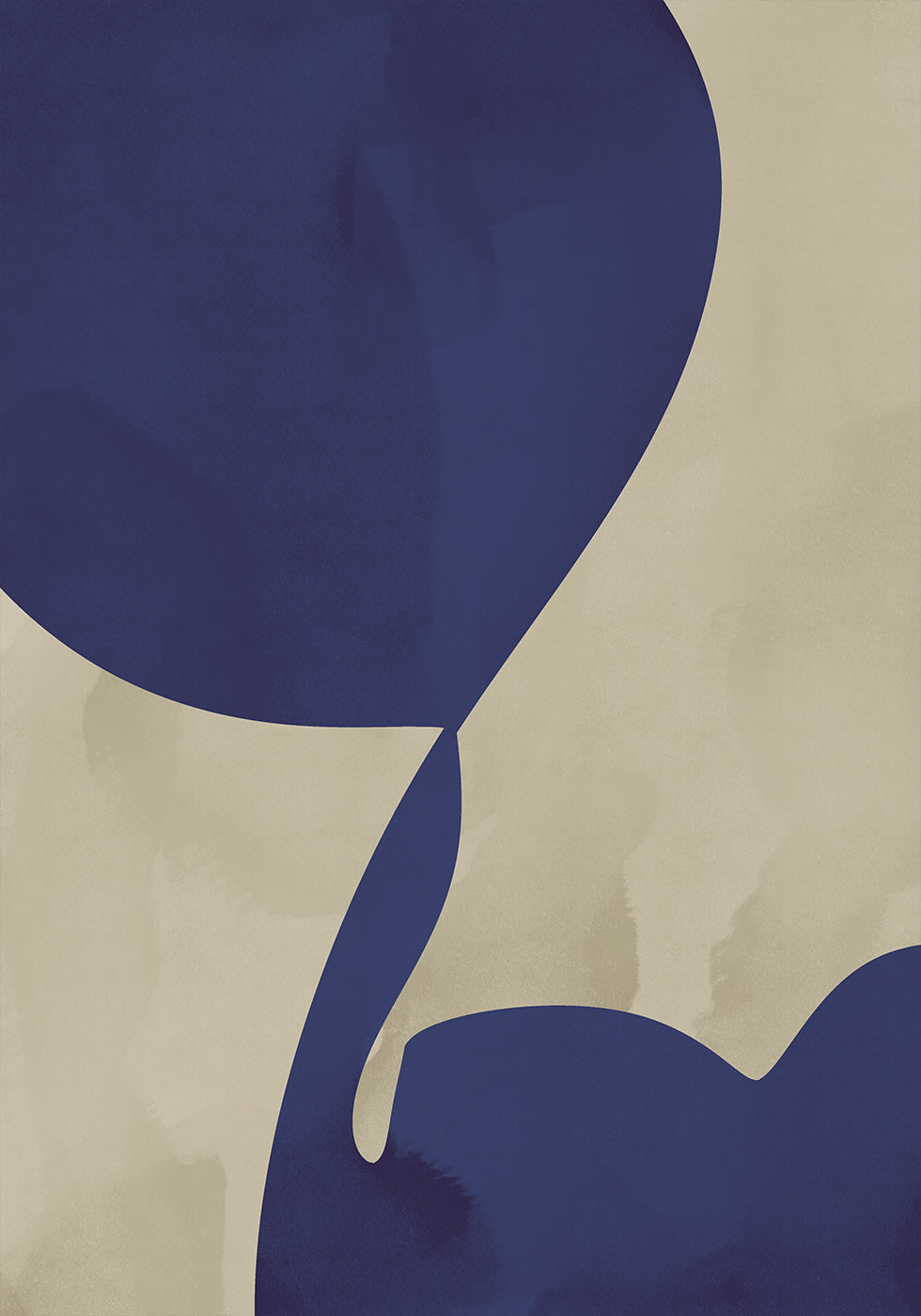 Navy Flow Abstract Plakat