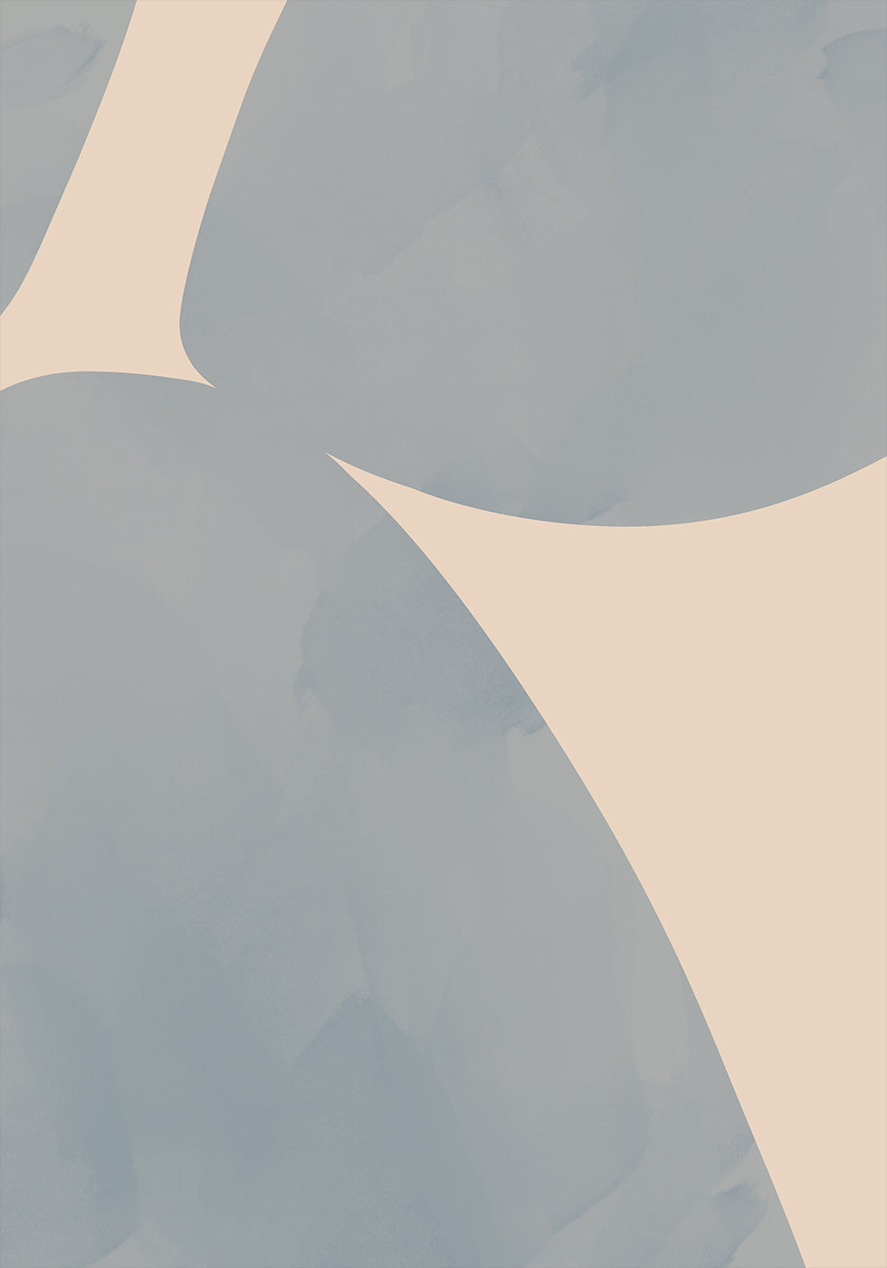 Curved Balance, Abstract Shapes Plakat