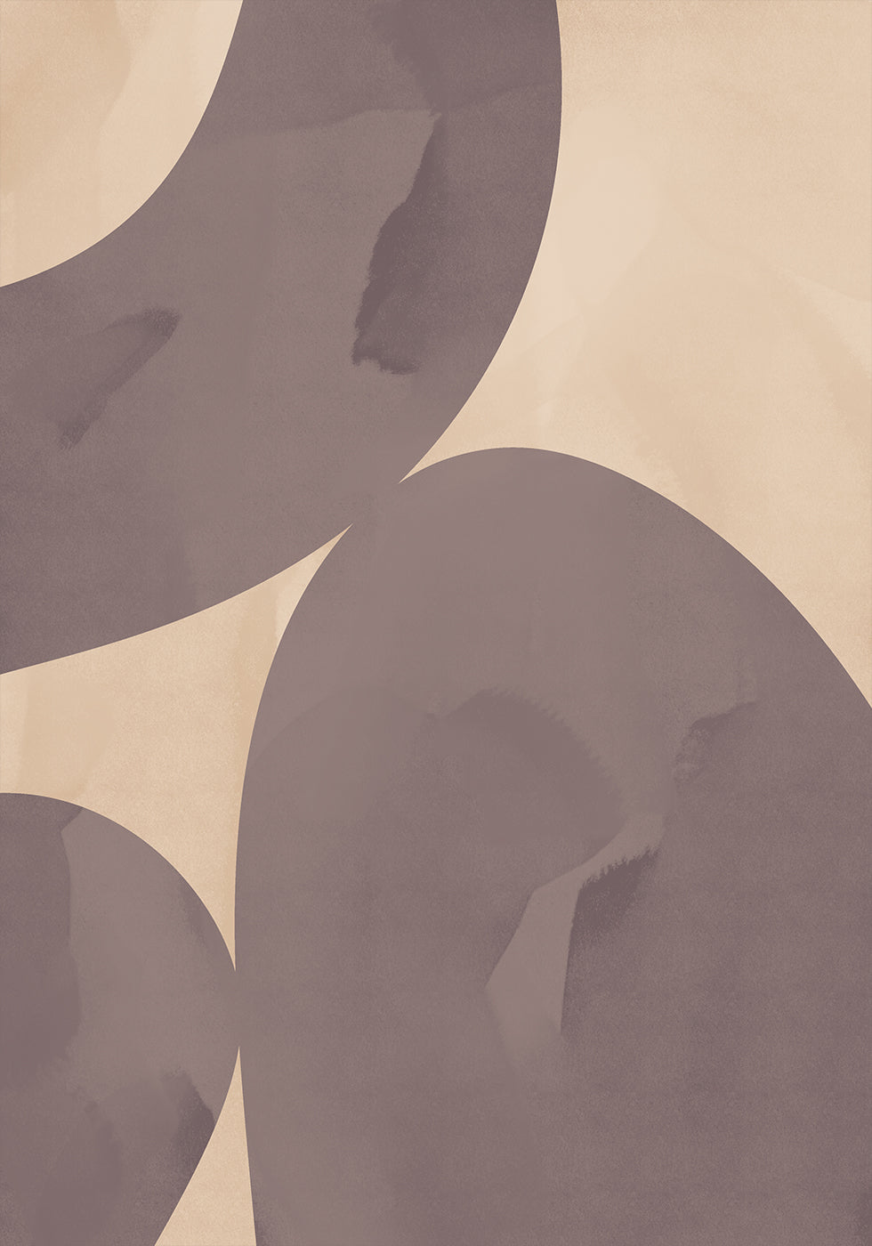 Muted Balance, Abstract Shapes Plakat