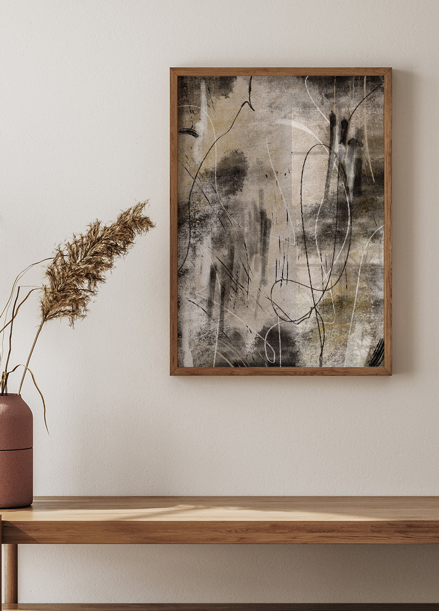 Abstract Lines and Shapes Art Plakat - Posterbox.dk