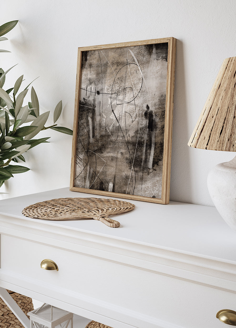 Abstract Lines and Textures Art Plakat - Posterbox.dk