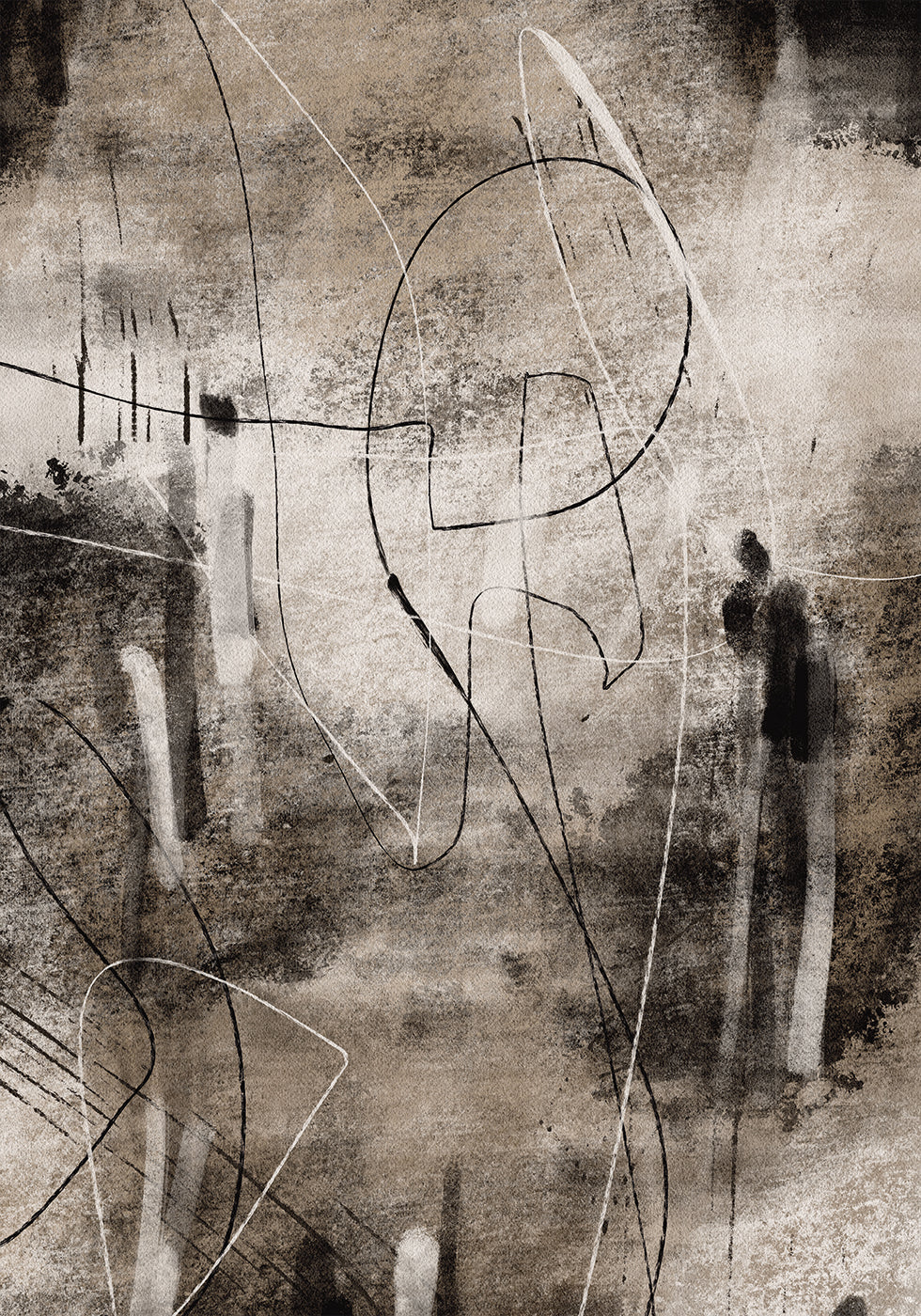 Abstract Lines and Textures Art Plakat - Posterbox.dk