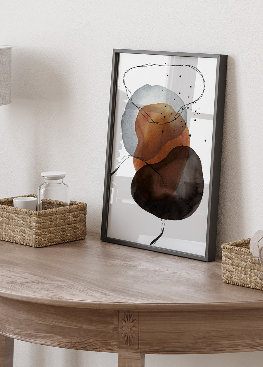 Abstract Watercolor Shapes Plakat - Posterbox.dk