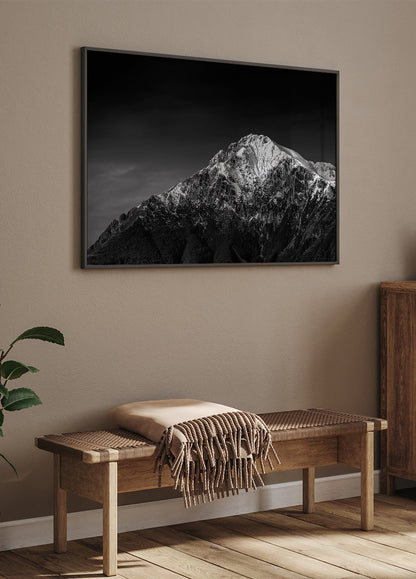 A Large Snow-Capped Mountain  Plakat