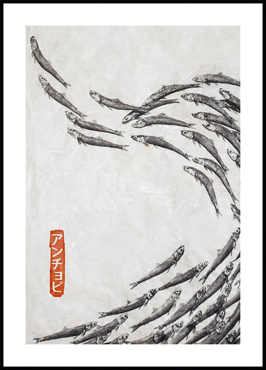 Anchovy Sardines Art Print Plakat - Posterbox.dk