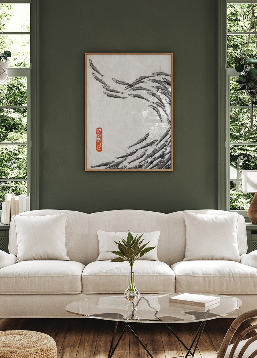 Anchovy Sardines Art Print Plakat - Posterbox.dk