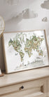 Animal World Map Plakat - Posterbox.dk