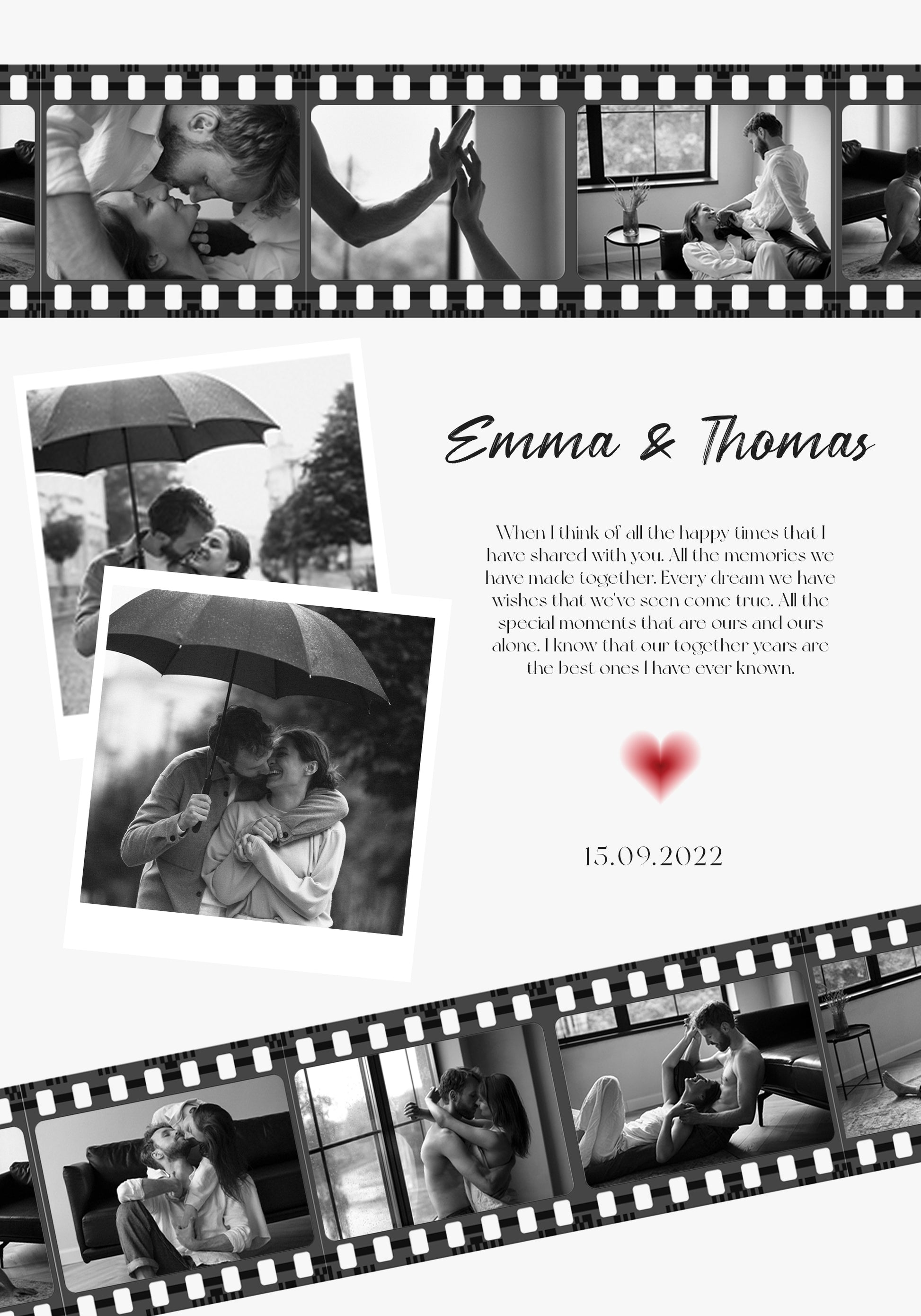 Anniversary Film Photo Collage Plakat