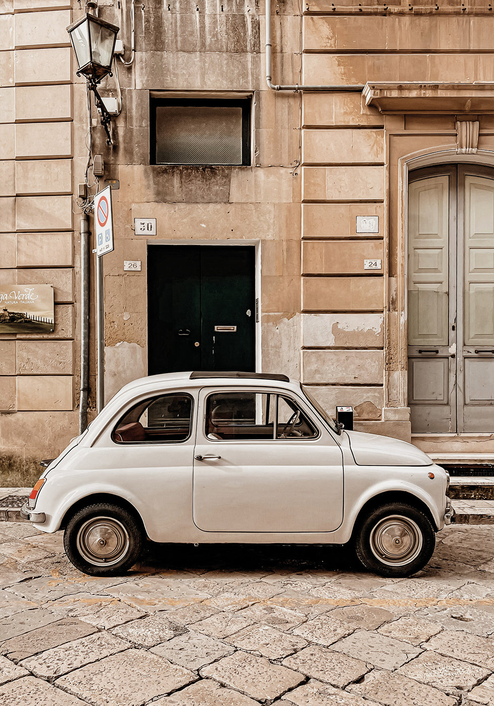 A Small White Car Plakat