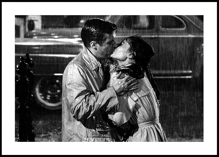 Audrey Hepburn & George Peppard - Breakfast at Tiffany's Plakat - Posterbox.dk