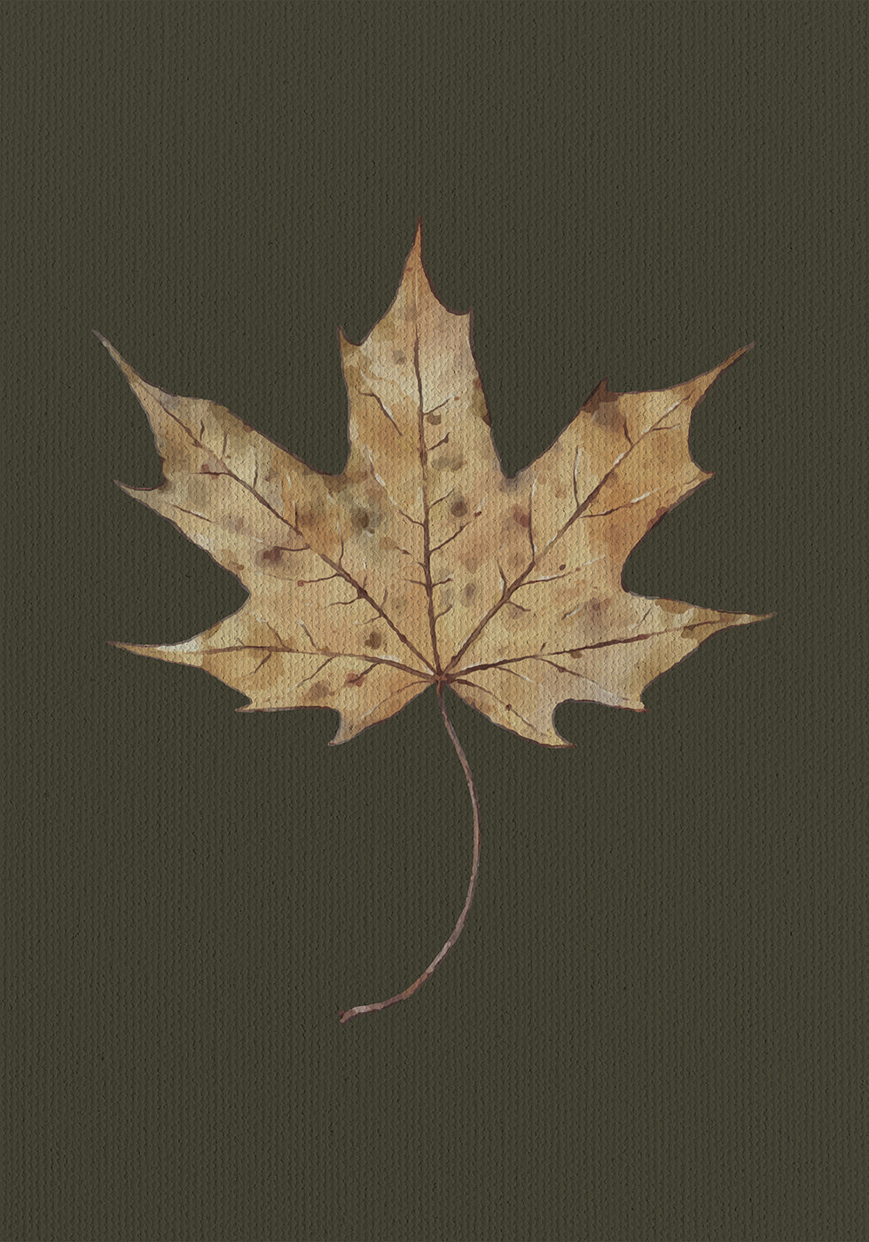 Autumn Maple Leaf Watercolor Plakat