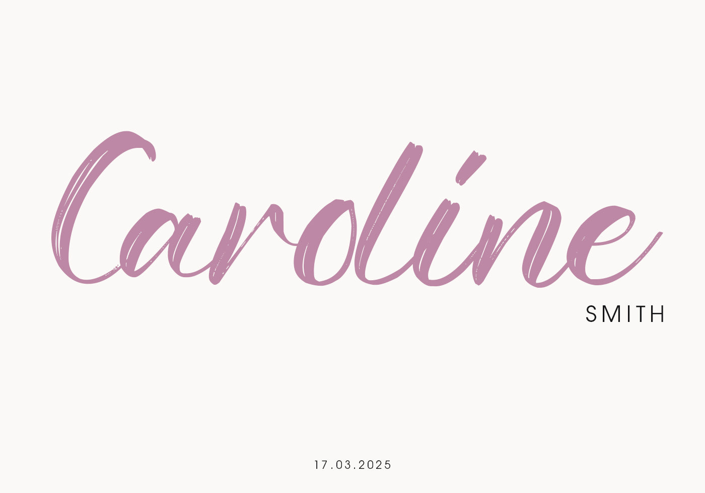 Baby Name Personalized Minimalist Plakat