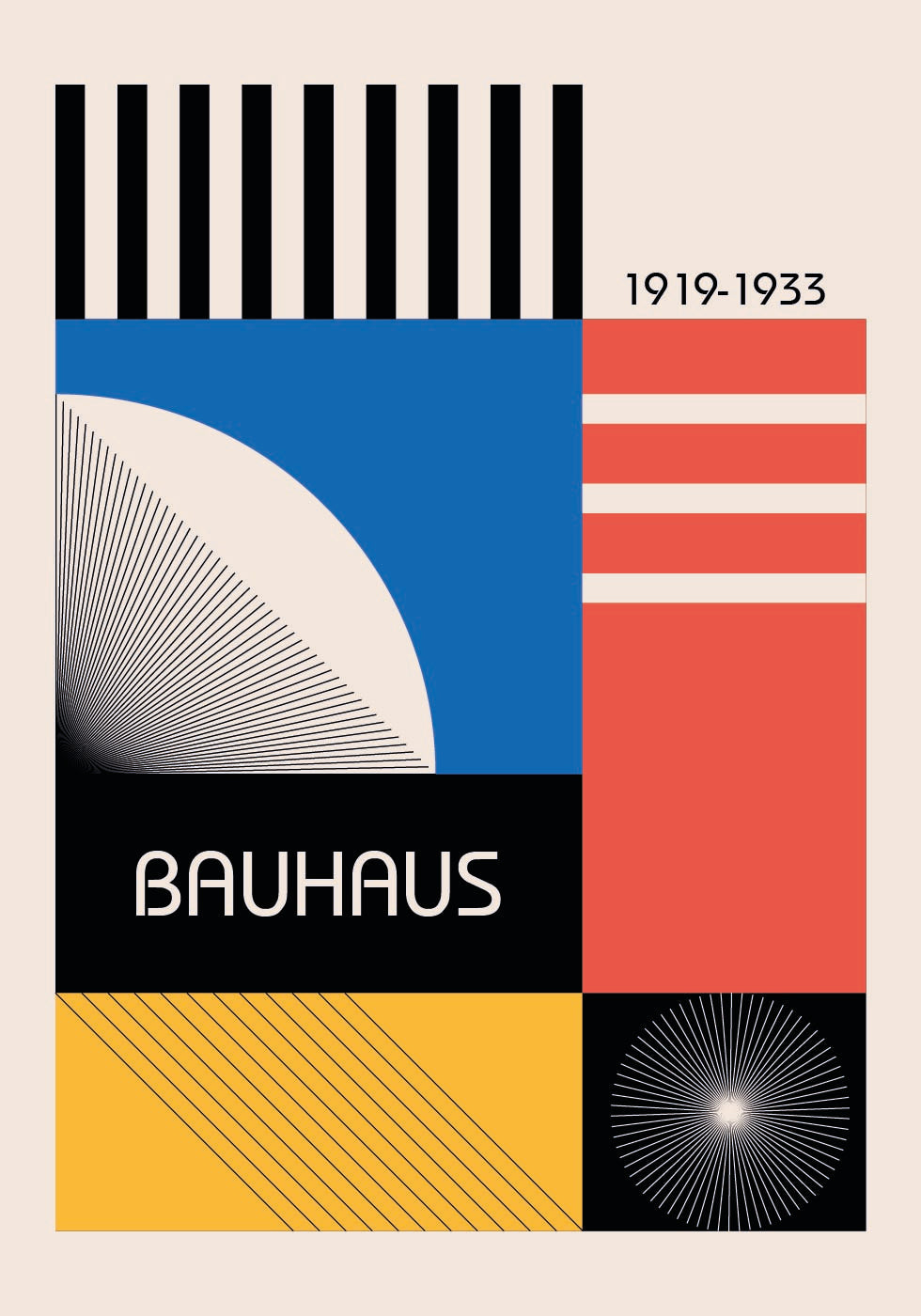 Bauhaus Colorful Plakat - Posterbox.dk