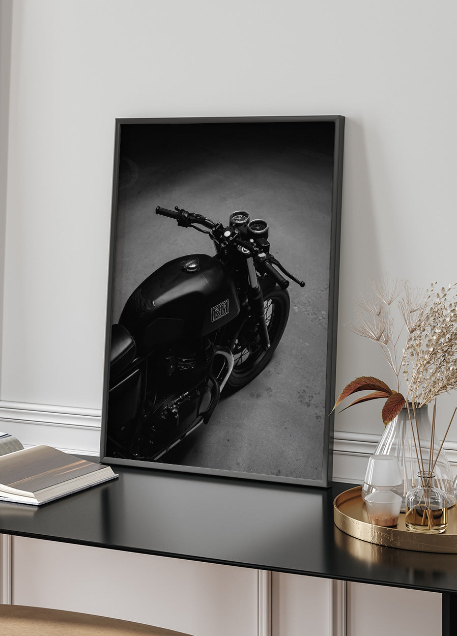 Black Motorcycle Plakat - Posterbox.dk