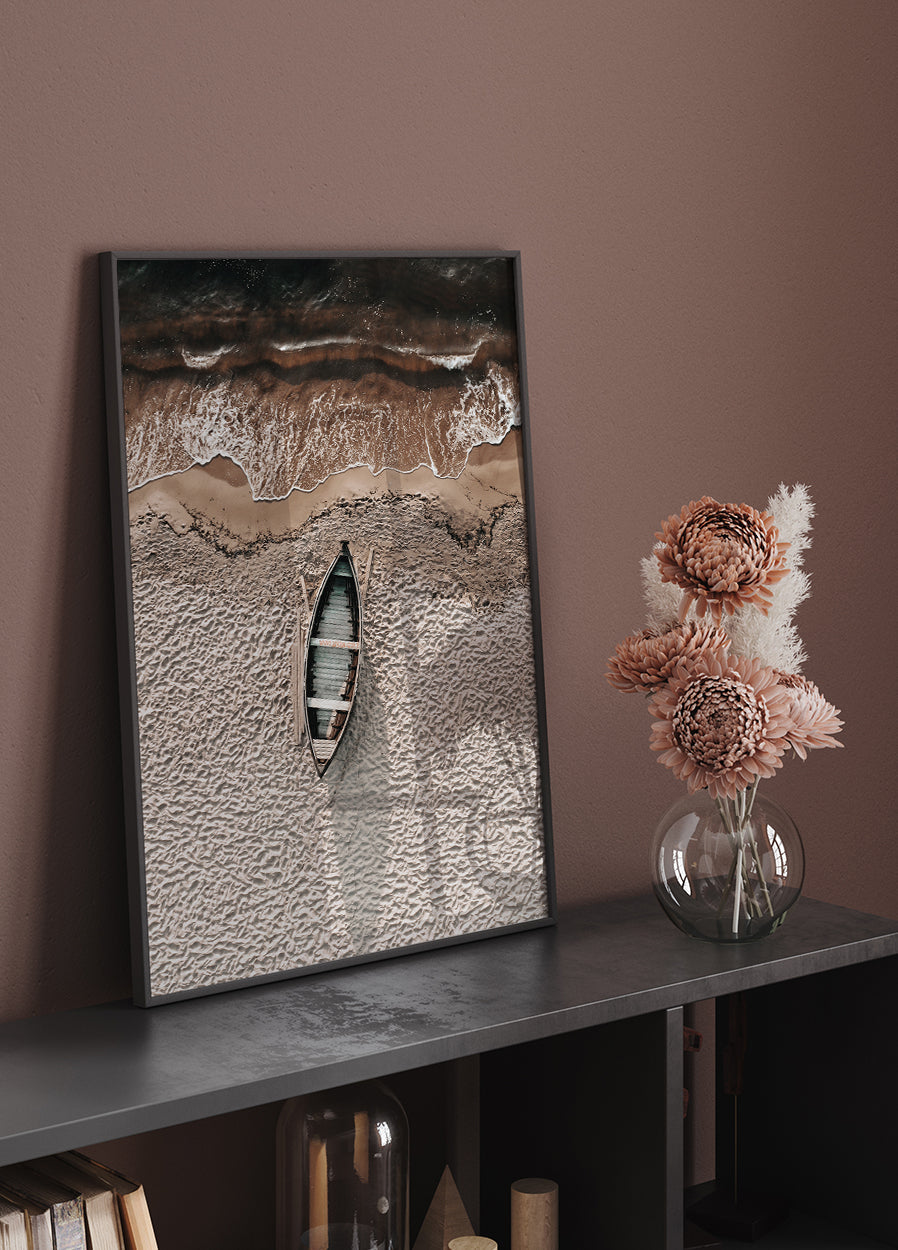 Boat On Beach Plakat - Posterbox.dk