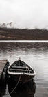 Boat In A Lake Near The Mountains Plakat - Posterbox.dk