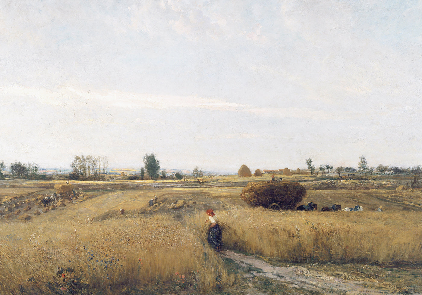 The Harvest by Charles-François Daubigny Plakat