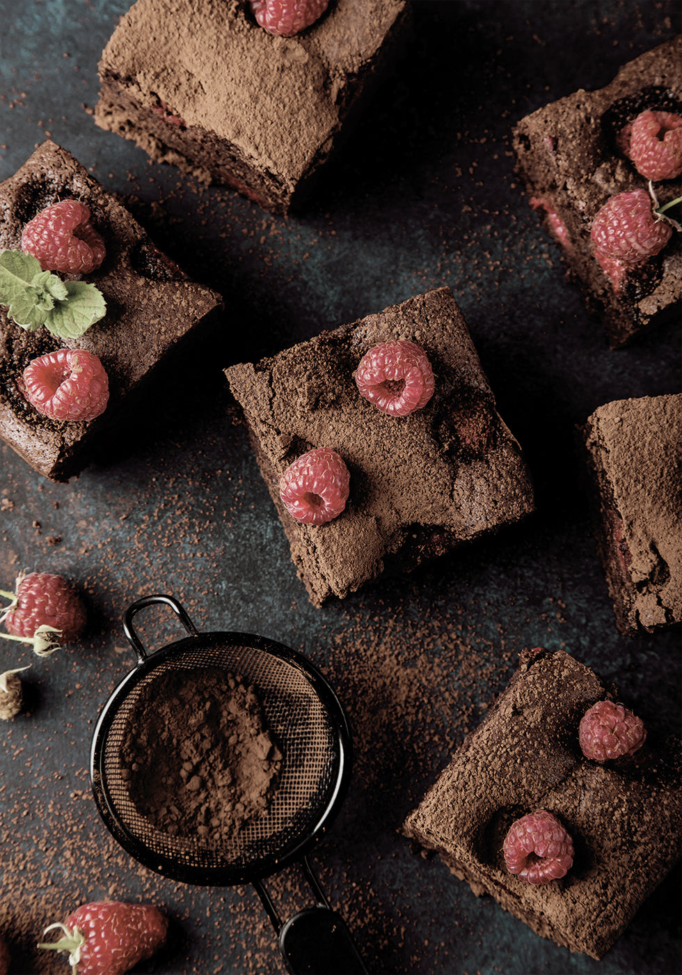 Decadent Chocolate Raspberry Brownies Plakat