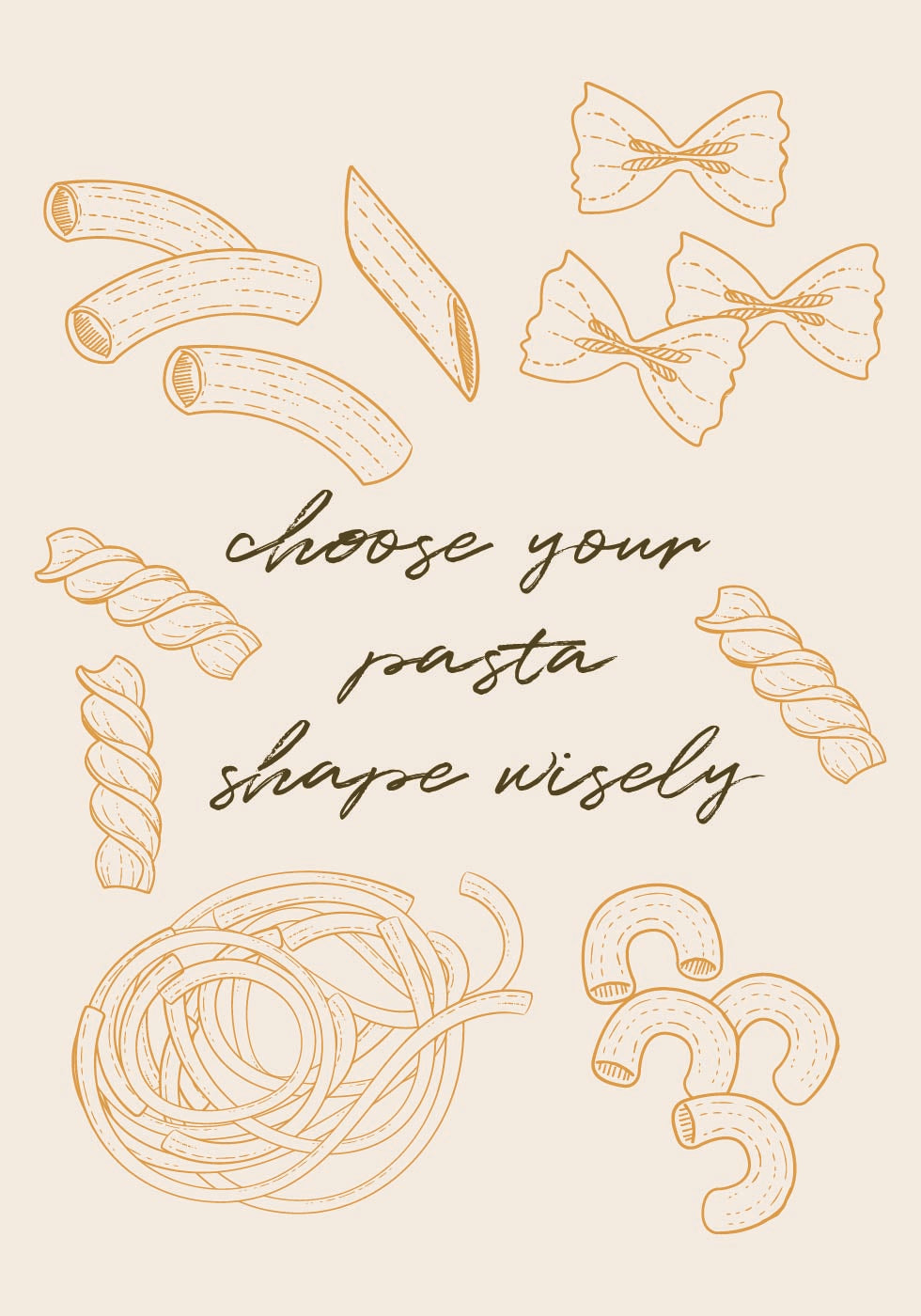 Choose Your Pasta Plakat - Posterbox.dk