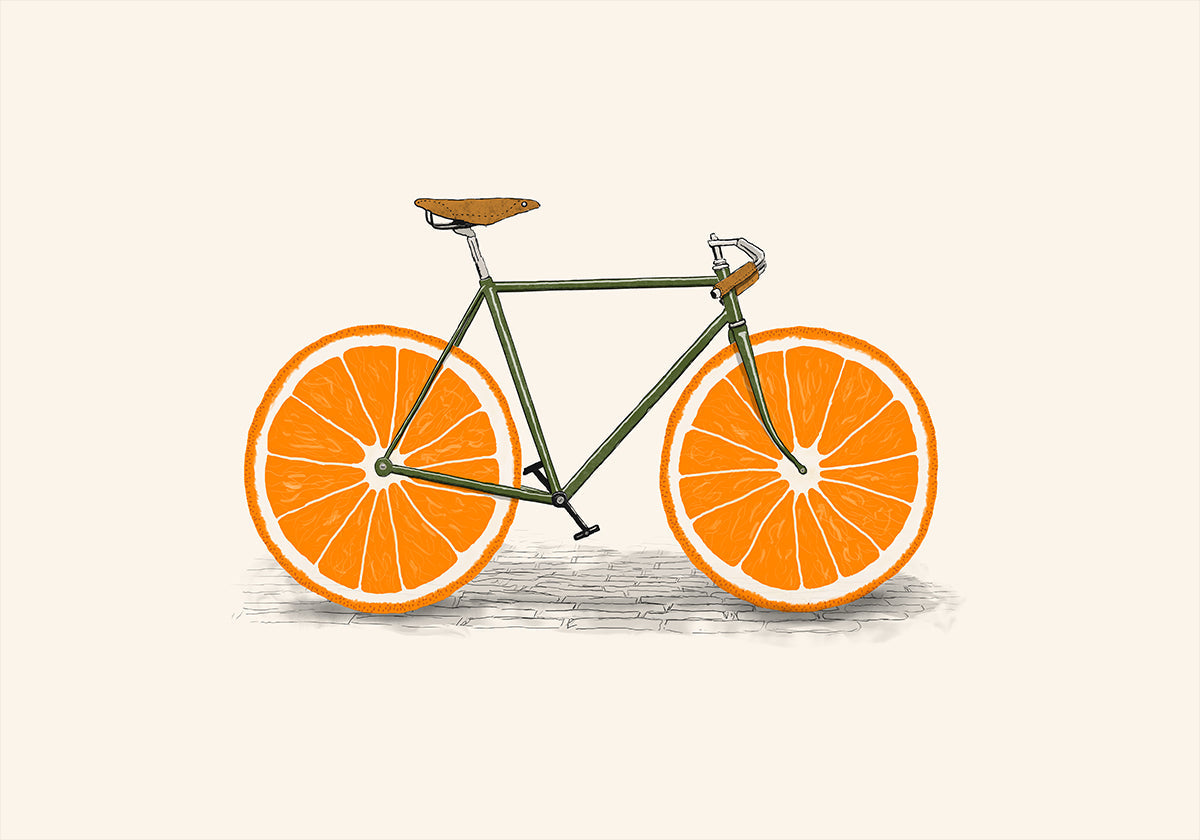 Orange Wheels Plakat