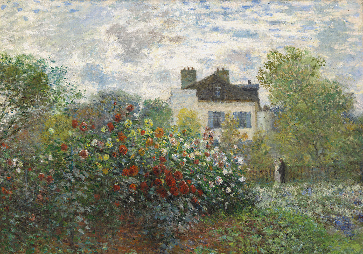 The Artist's Garden in Argenteuil by Claude Monet Plakat