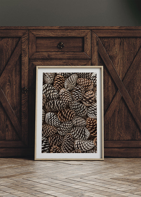 Pine Cones Texture Plakat