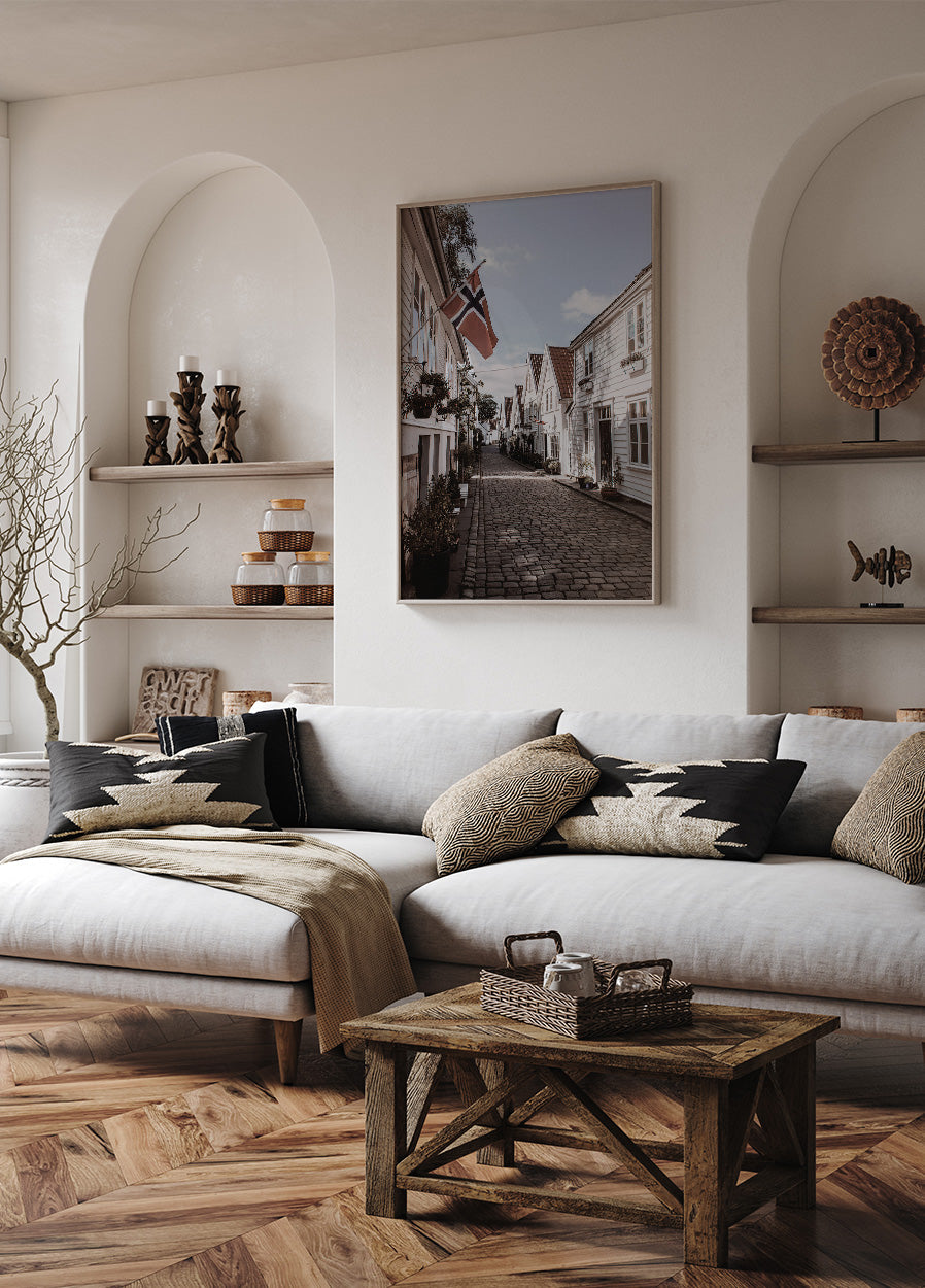 Cozy Street in Norway Plakat - Posterbox.dk