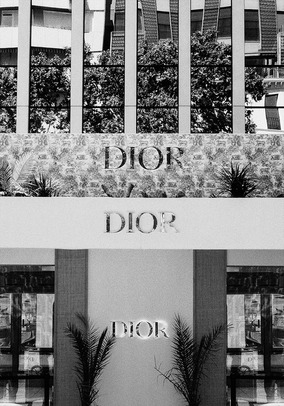 Dior Madrid Boutique Black & White Plakat