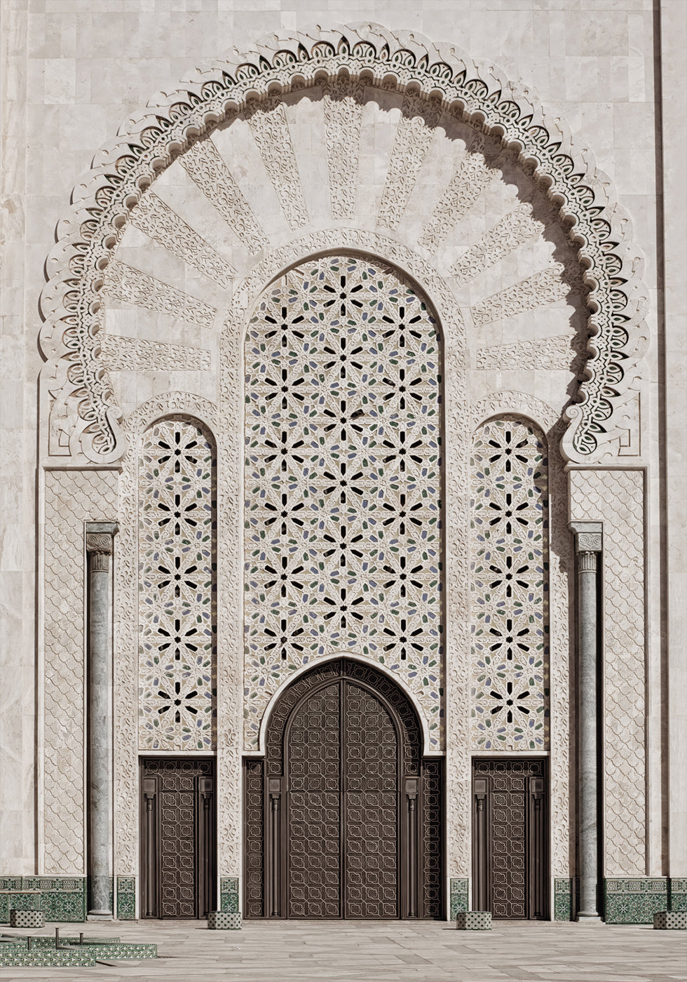 Ornate Doorway of Hassan II Mosque, Casablanca Plakat