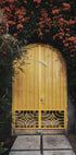 Yellow Door with Orange Flowers Plakat - Posterbox.dk