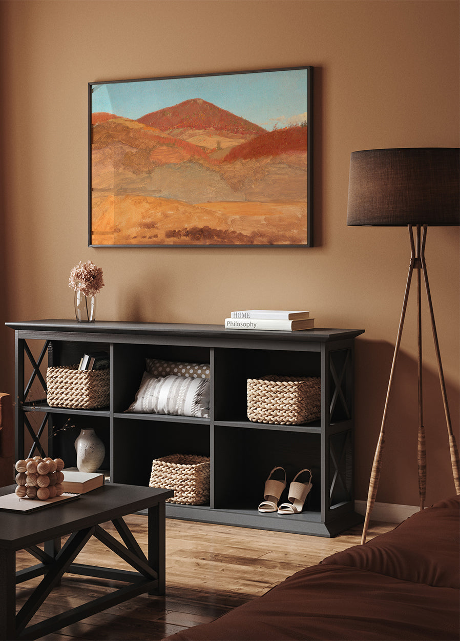 Drawing Hilly Landscape Autumn By Frederic Edwin Church Plakat - Posterbox.dk