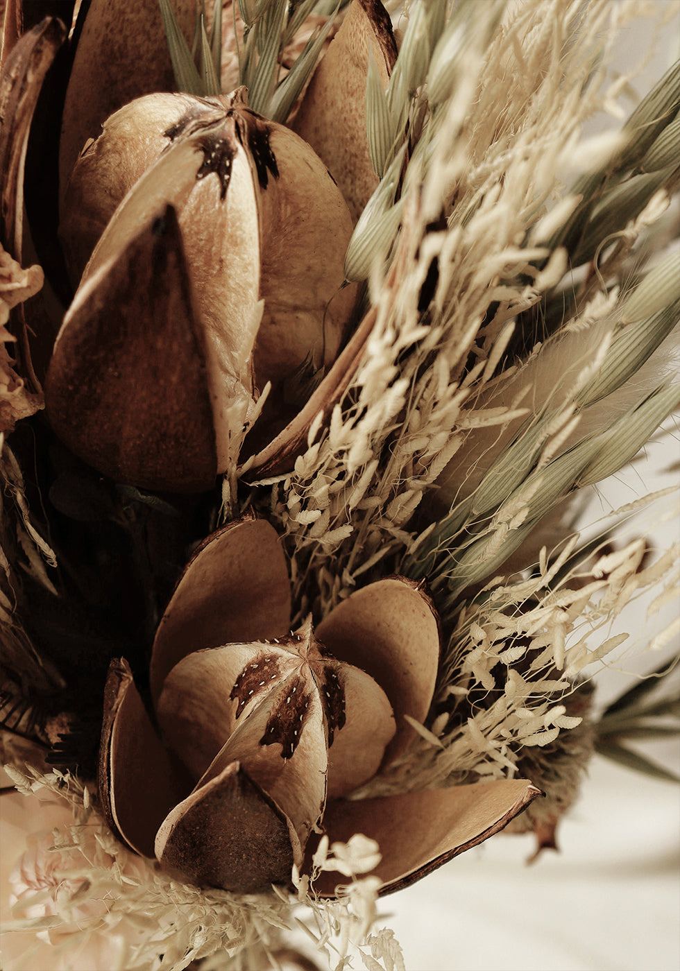 Close-Up of Dried Flowers Bouquet  Plakat