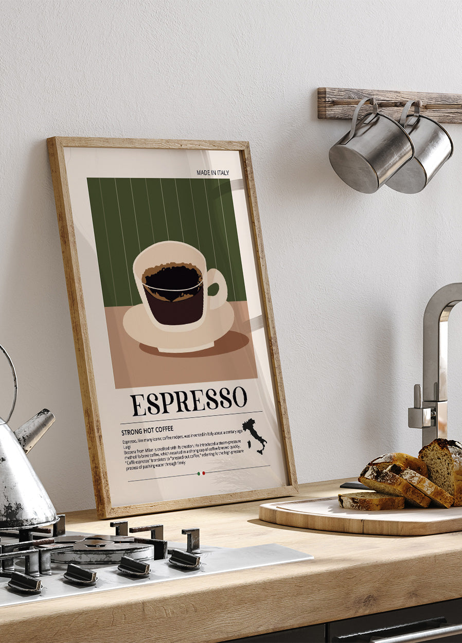 Espresso Strong Coffee Plakat - Posterbox.dk