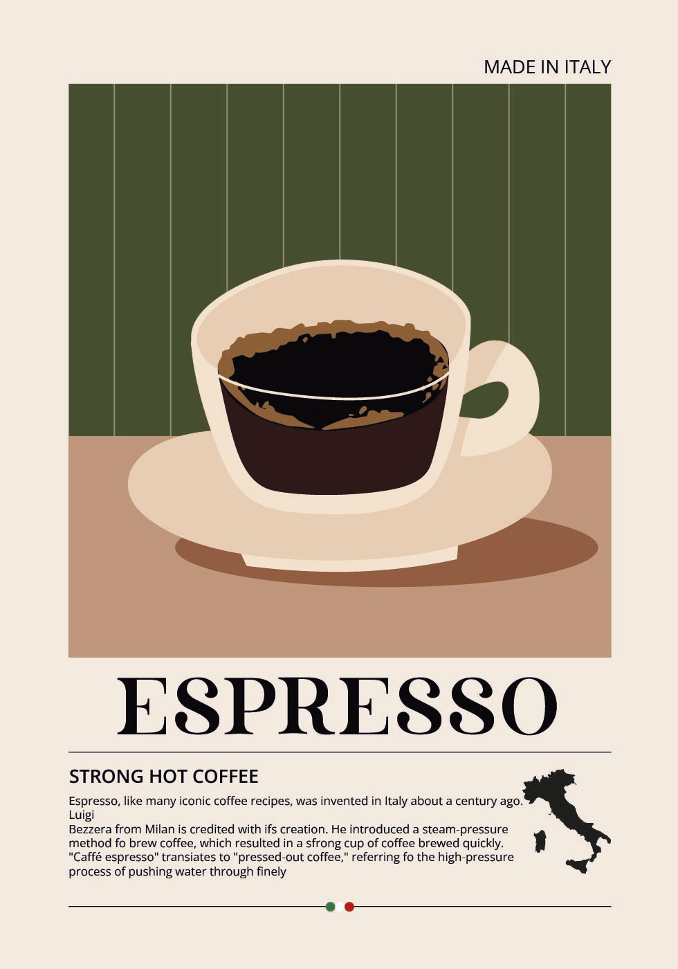 Espresso Strong Coffee Plakat - Posterbox.dk