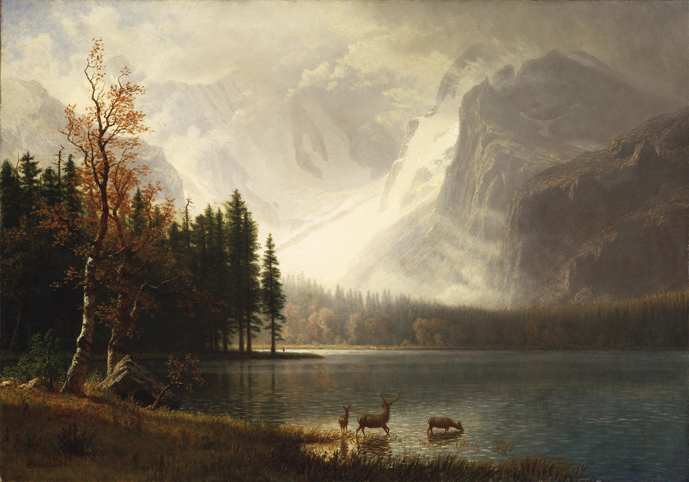 Estes Park Colorado Whyte's Lake By Albert Bierstadt Plakat - Posterbox.dk
