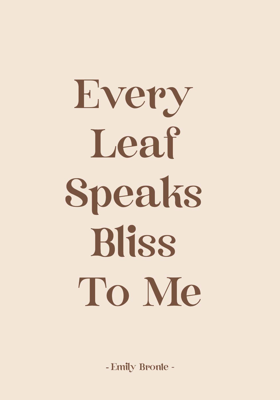 Every Leaf Speaks Plakat