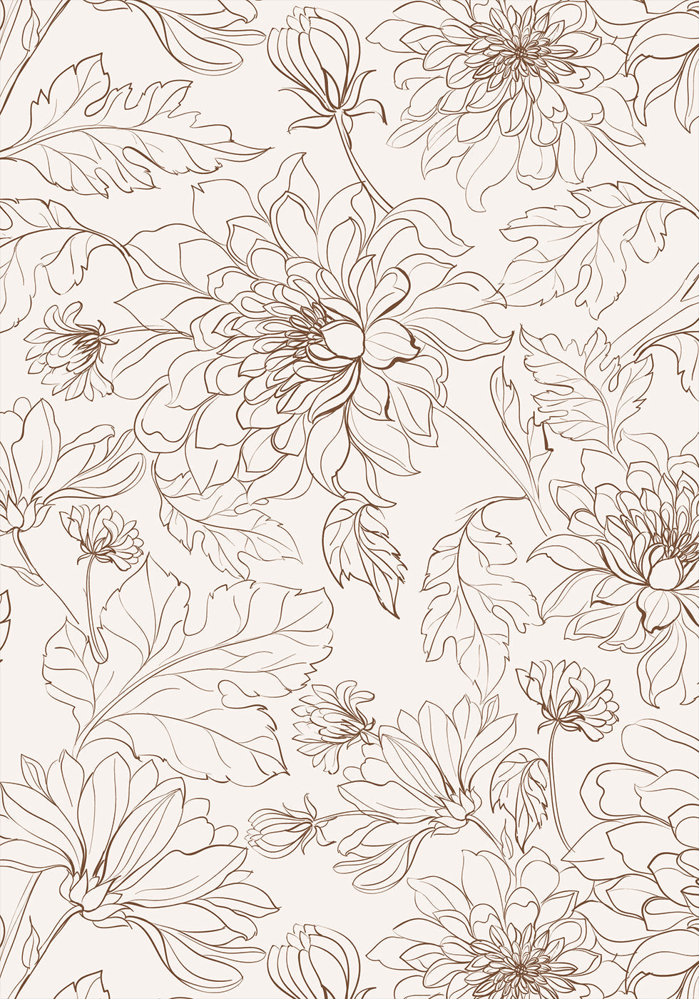 Flowers Line Art Plakat - Posterbox.dk