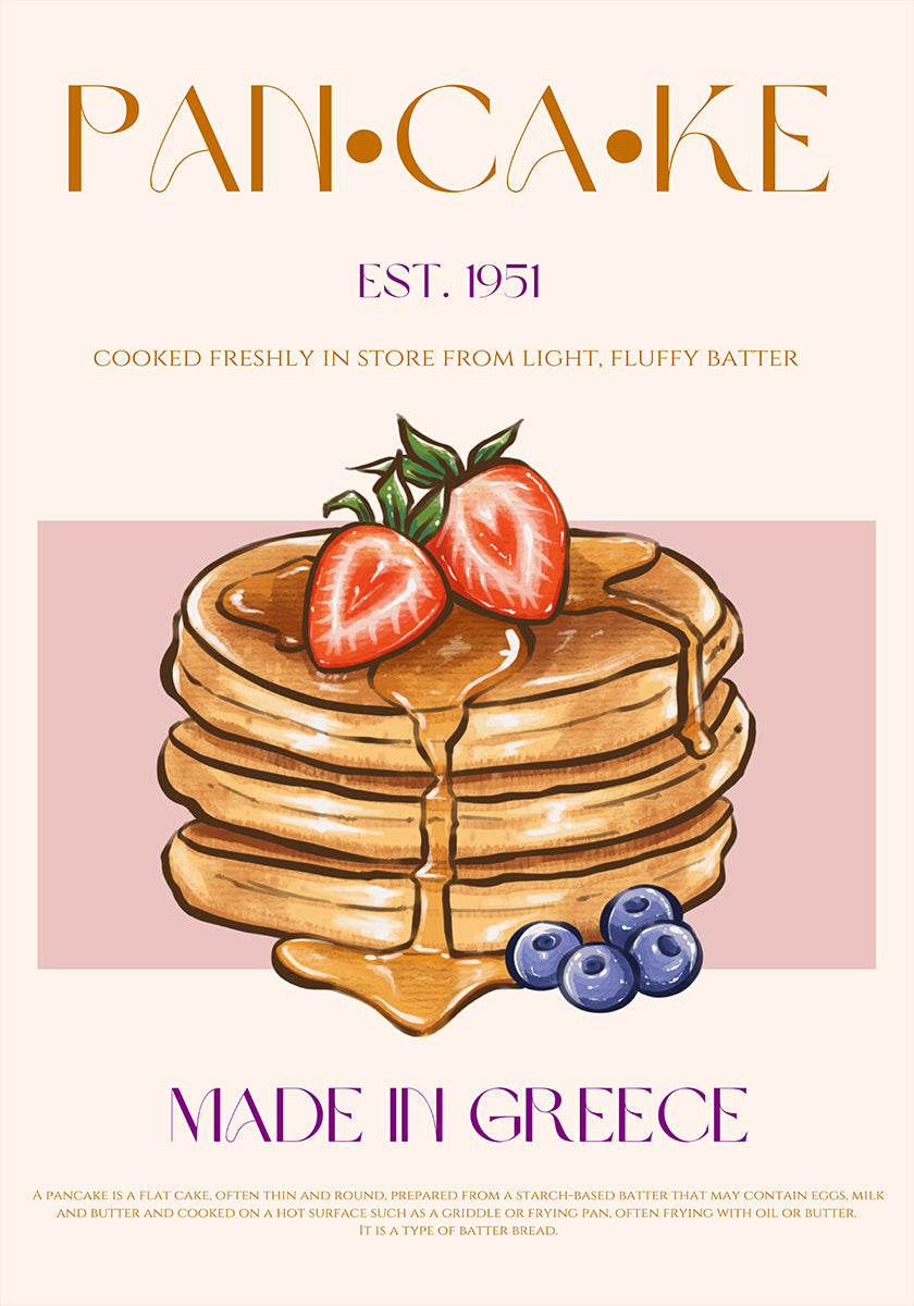 Fluffy Greek Pancakes Plakat