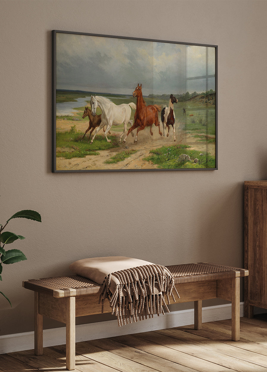 Flyende hästar By Arvid Fredrik Lönnroth Plakat - Posterbox.dk