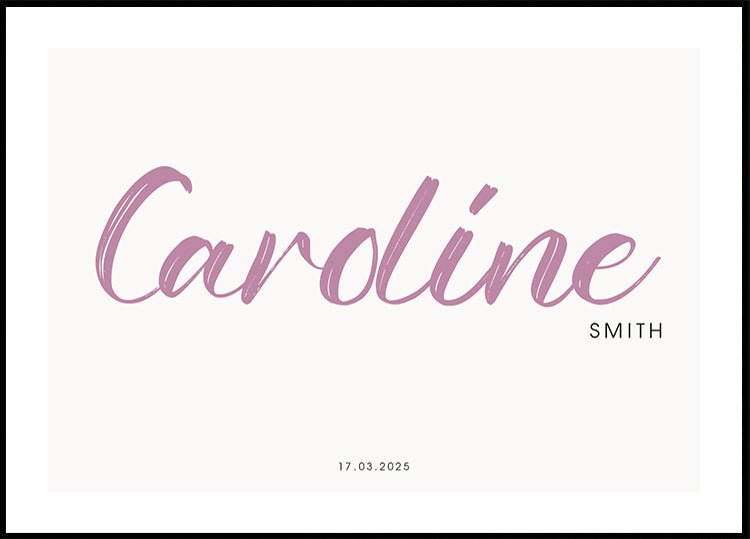 Baby Name Personalized Minimalist Plakat