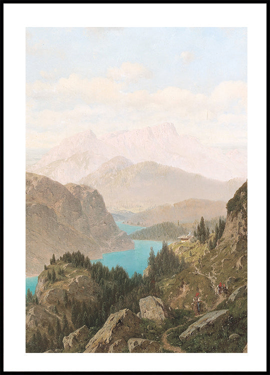 View Of The Königssee And The Untersberg By Josef von Schlögl Plakat - Posterbox.dk