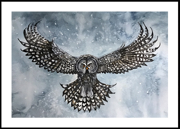 great grey owl Plakat