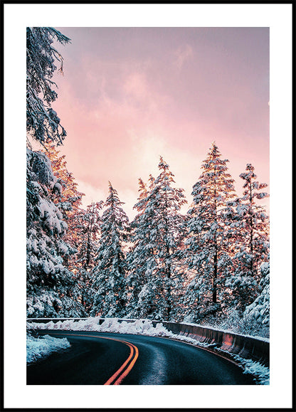 Winter Winding Road Plakat