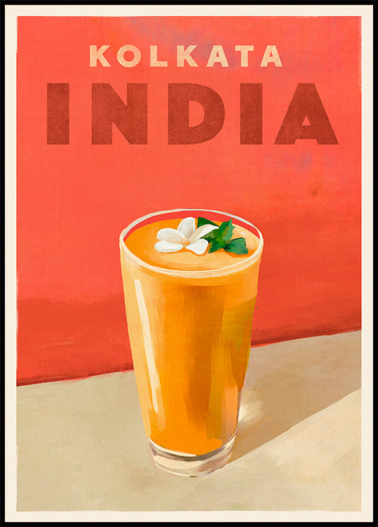 Travel Poster Cocktail Kolkata India